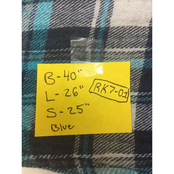 Men's Blue Plaid Alpine Lakes Flannel Shirt Size M Medium - Picture 11 of 12